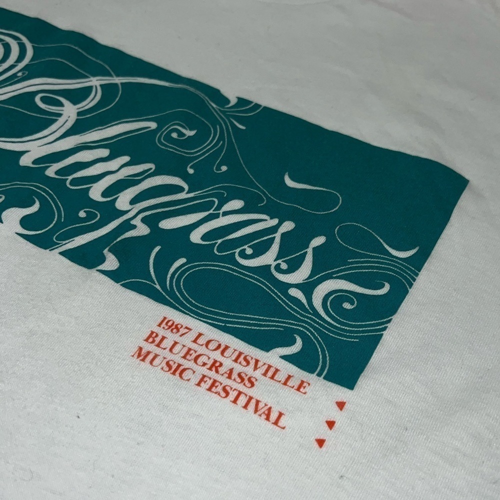 1987 Vintage USA Made Louisville Bluegrass Music Festival Single Stitch T-Shirt - Picture 5 of 11